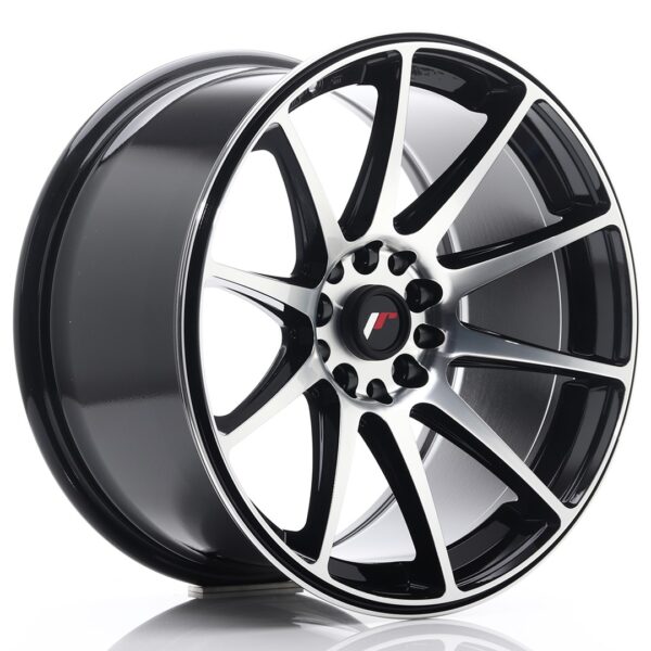 Valuvelg Japan Racing JR11 18×9,5 ET22 5×114/120 Gloss Black Machined Face JR11