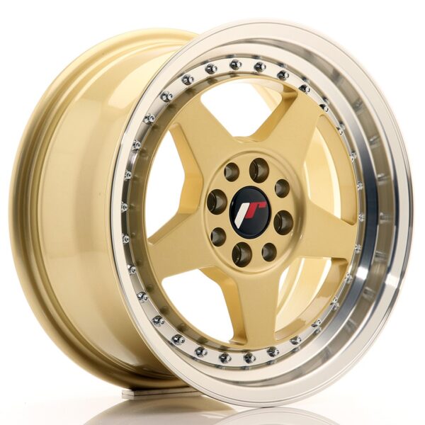 Valuvelg Japan Racing JR6 15×7 ET35 4×100/114 Gold Machined Lip JR6