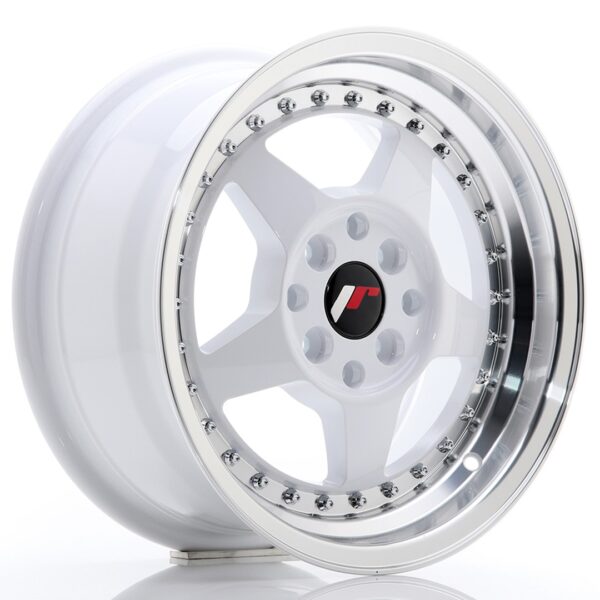 Valuvelg Japan Racing JR6 15×7 ET35 4×100/114 White Machined Lip JR6