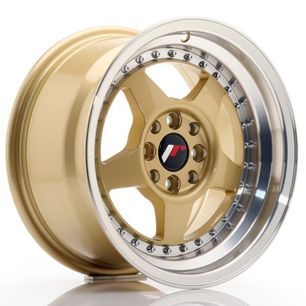 Valuvelg Japan Racing JR6 15×8 ET25 4×100/108 Gold Machined Lip JR6