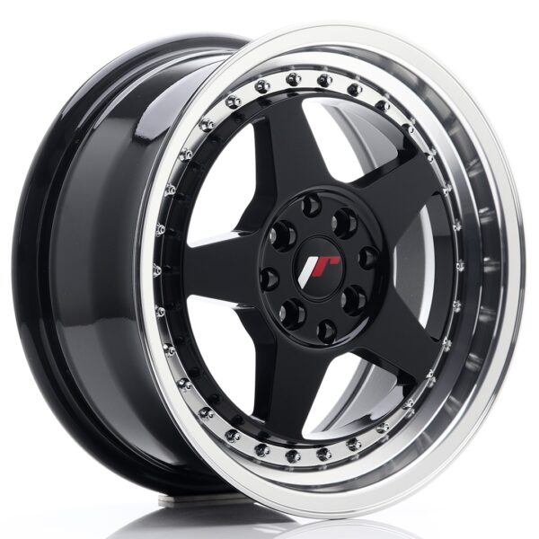 Valuvelg Japan Racing JR6 16×7 ET35 4×100/114 Gloss Black Machined JR6