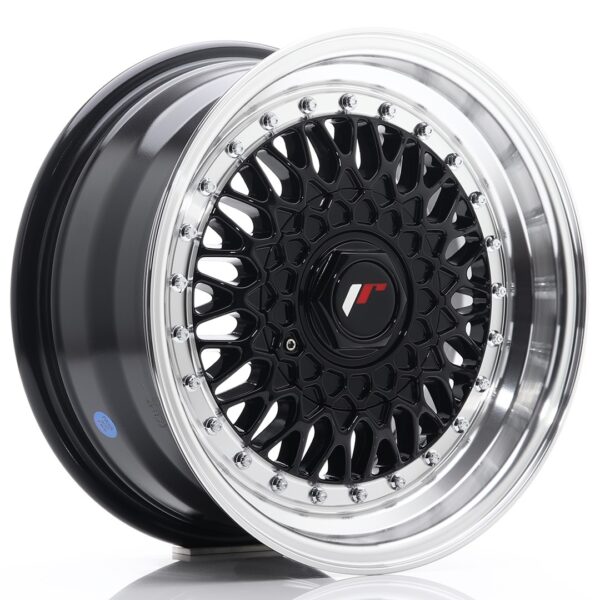 Valuvelg Japan Racing JR9 15×7 ET20 4×100/108 Gloss Black Machined Lip JR9